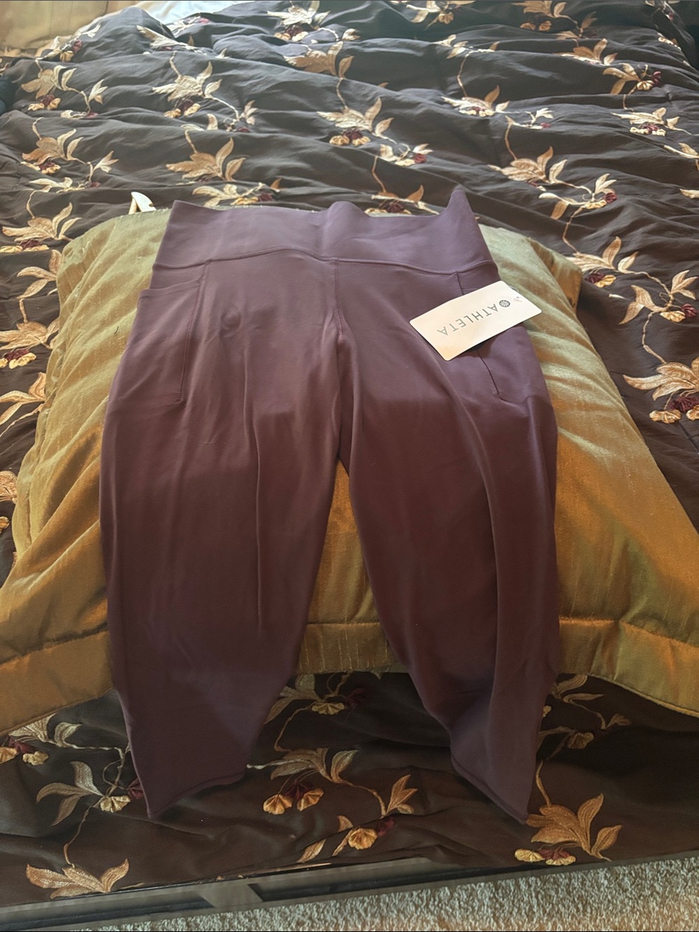 Athleta Eggplant Cropped High-Rise Leggings